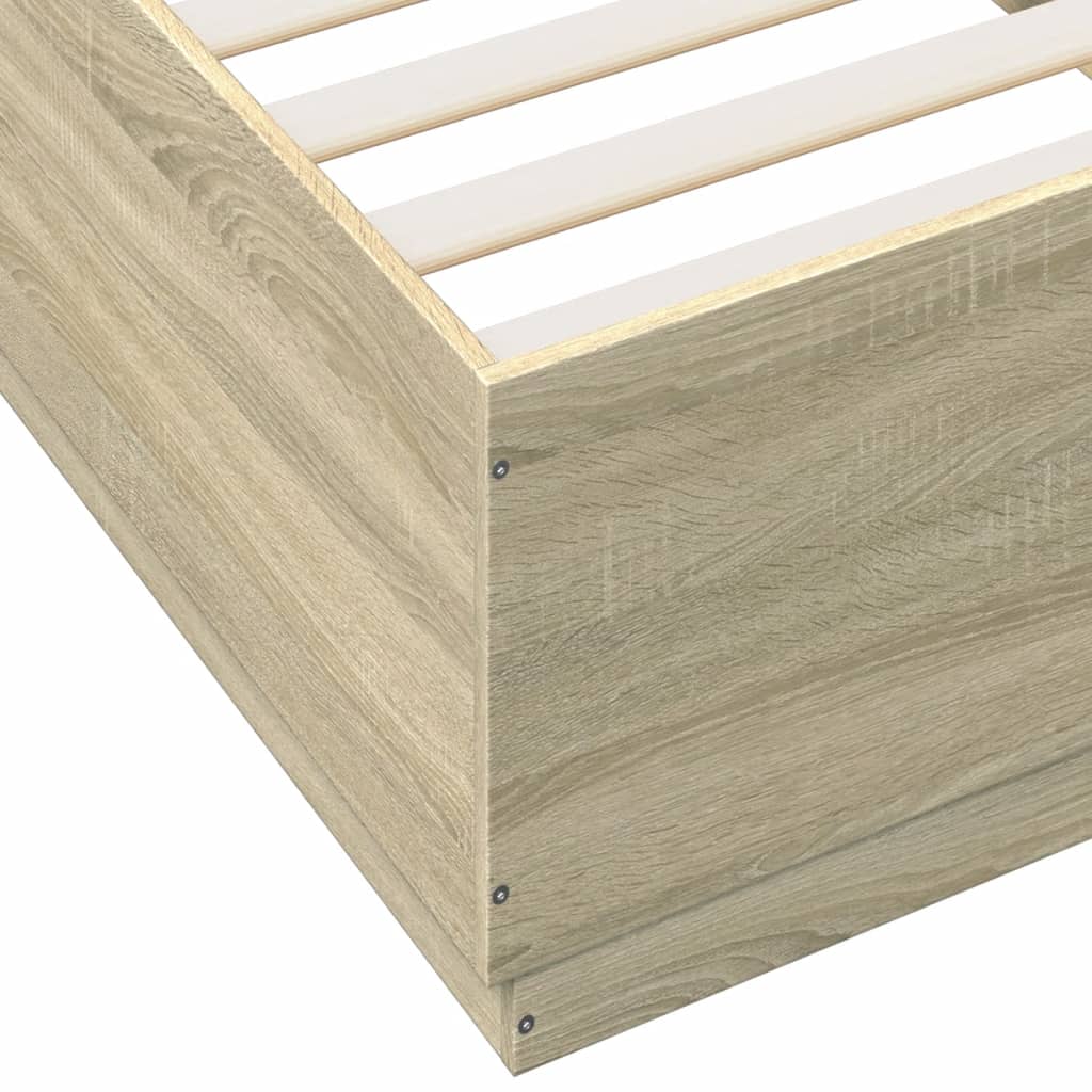 Okvir za krevet boja hrasta 90x200 cm konstruirano drvo