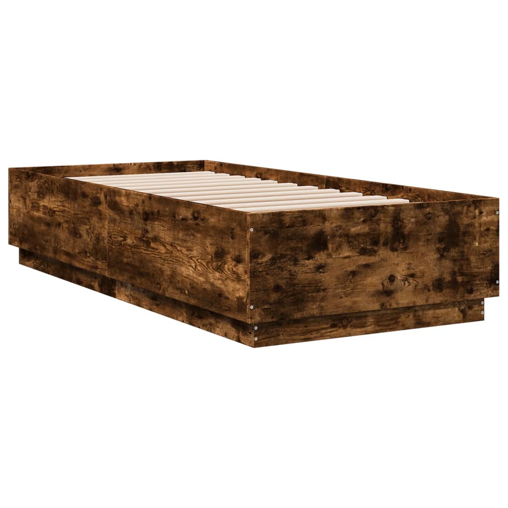 Okvir za krevet boja hrasta 90 x 200 cm konstruirano drvo