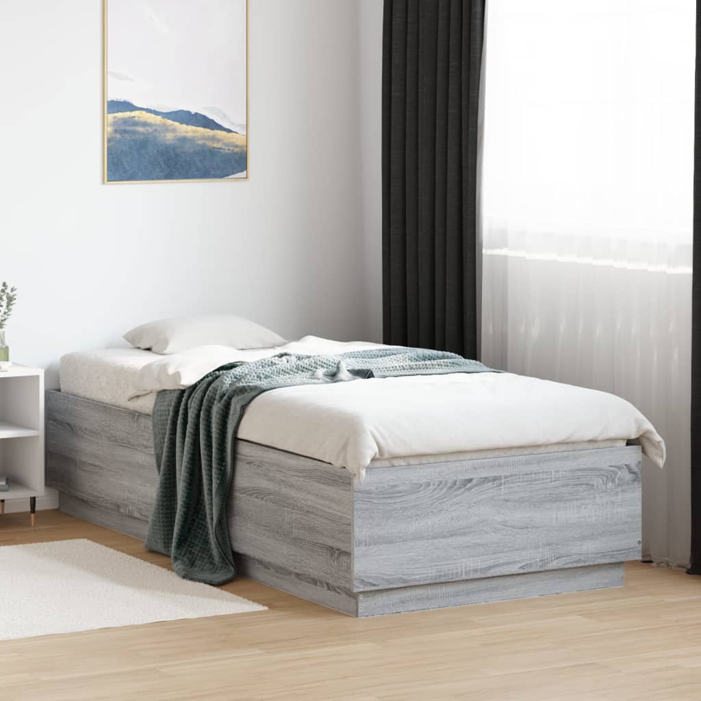 Okvir za krevet boja hrasta 90x200 cm od konstruiranog drva