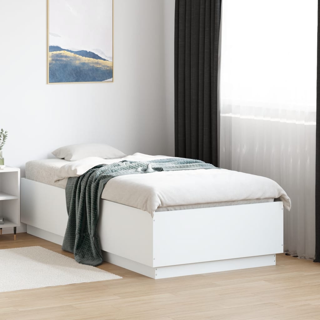 Okvir za krevet bijeli 90x190 cm konstruirano drvo