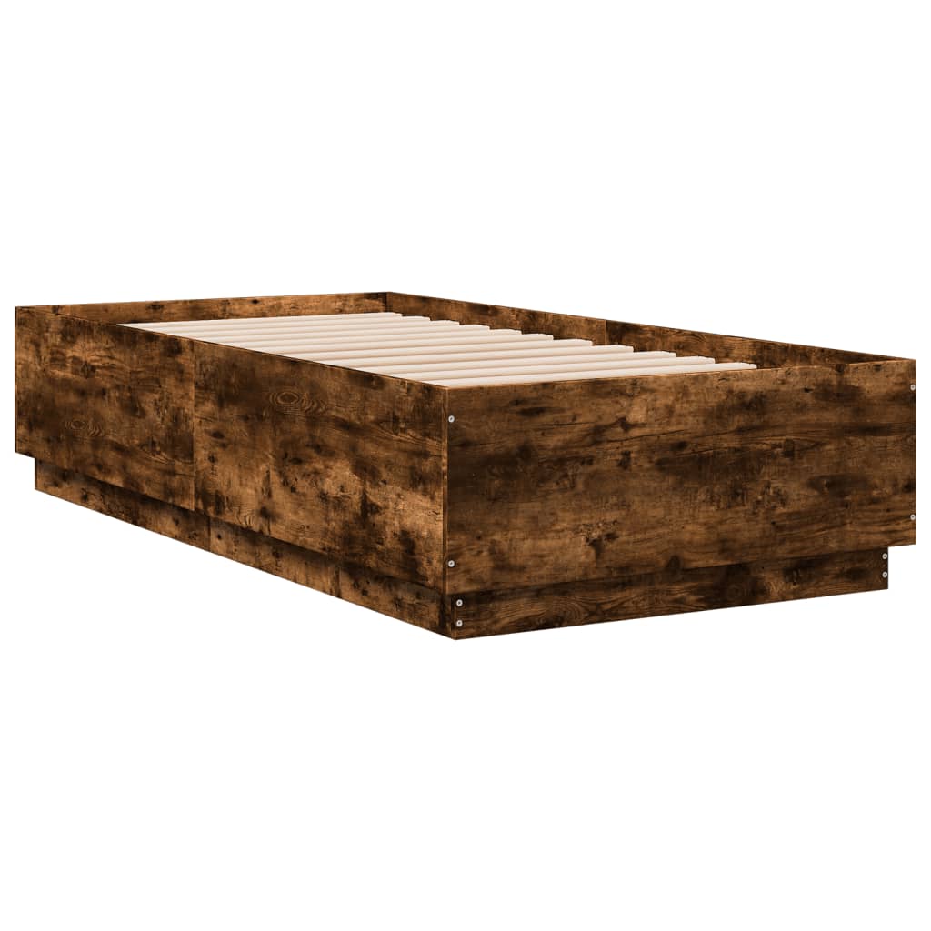 Okvir za krevet boja hrasta 75x190 cm konstruirano drvo