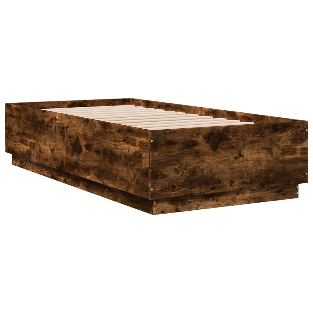 Okvir za krevet boja hrasta 75x190 cm konstruirano drvo