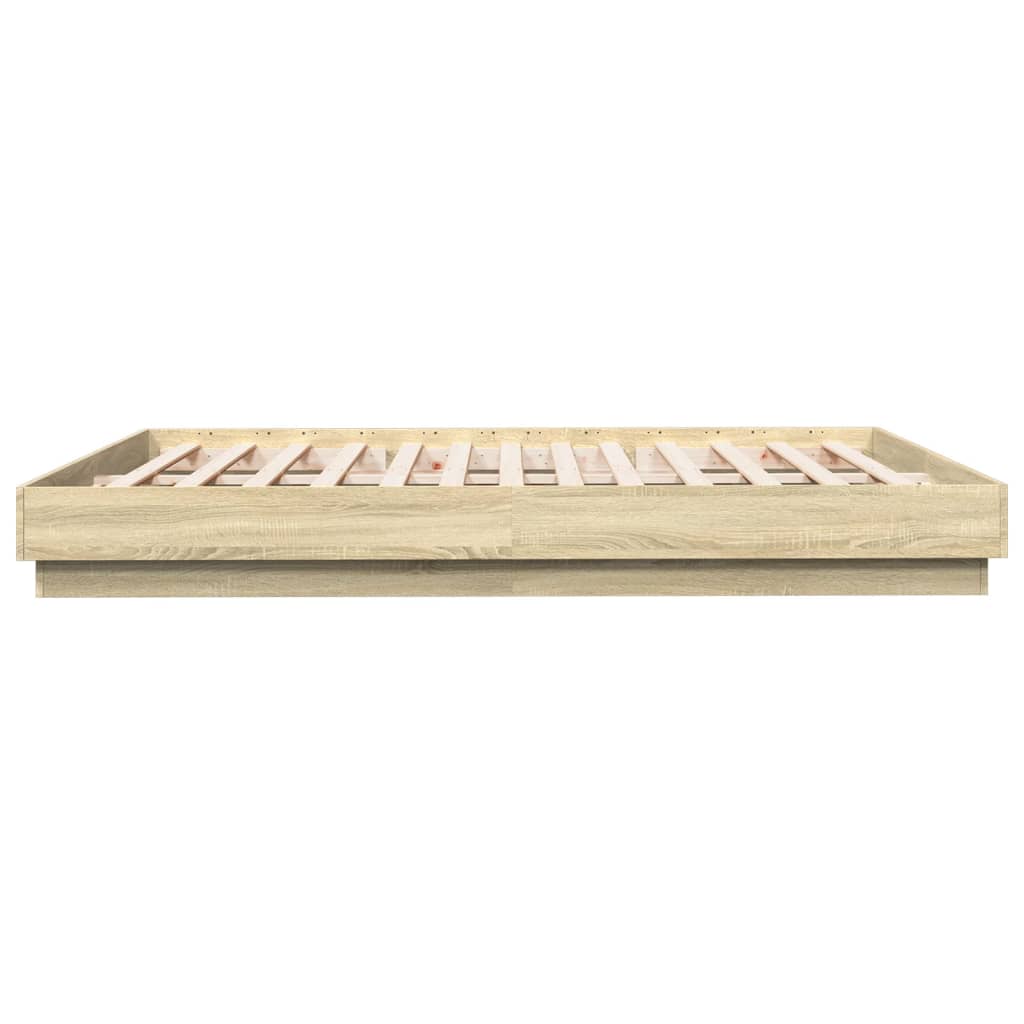 Okvir kreveta s LED svjetlima boja hrasta sonome 180 x 200 cm
