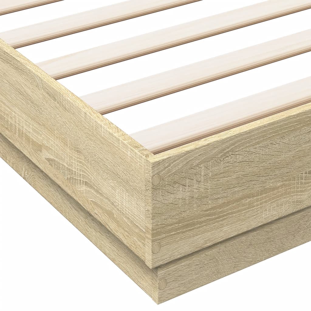 Okvir kreveta s LED svjetlima boja hrasta sonome 180 x 200 cm