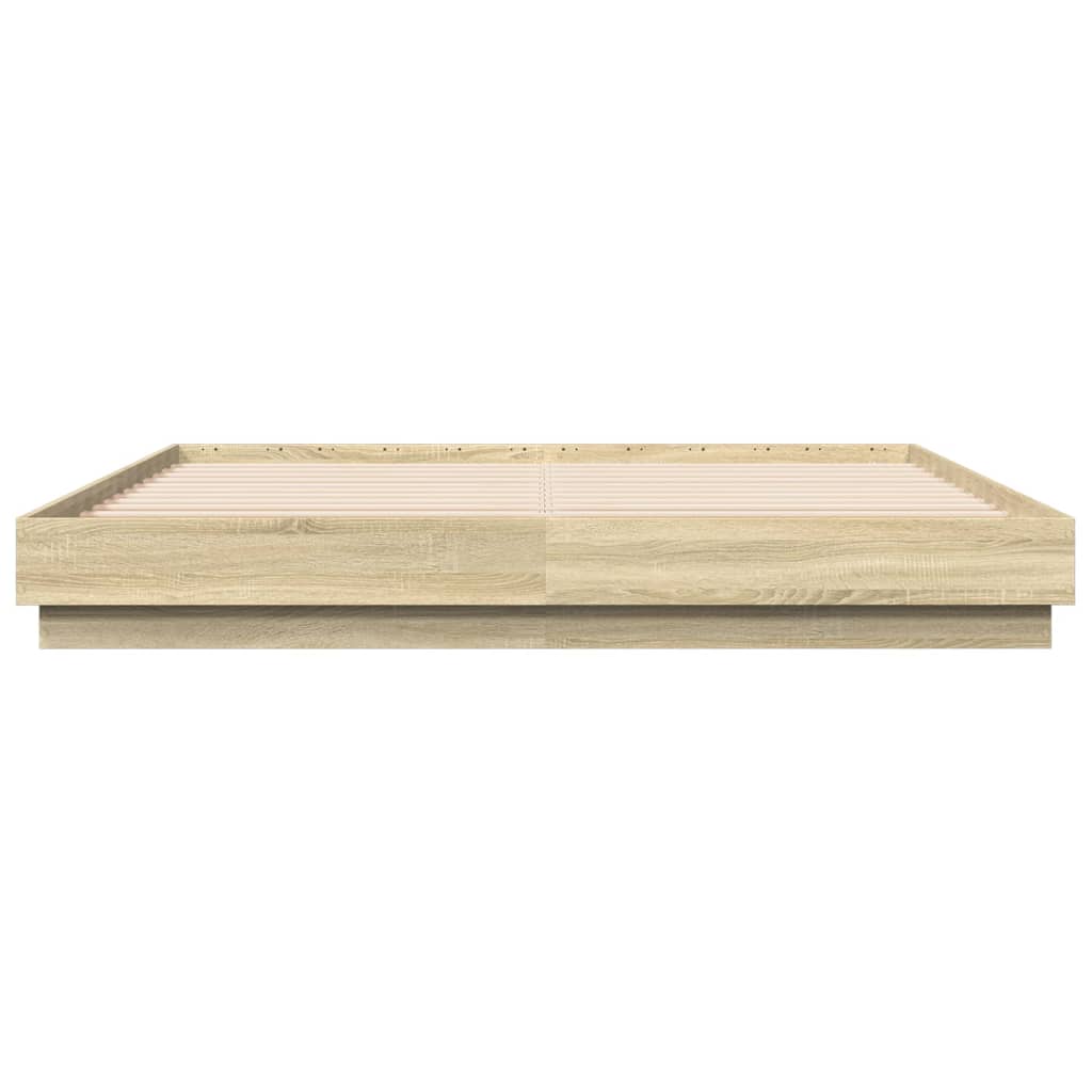 Okvir za krevet boja hrasta 200x200 cm od konstruiranog drva