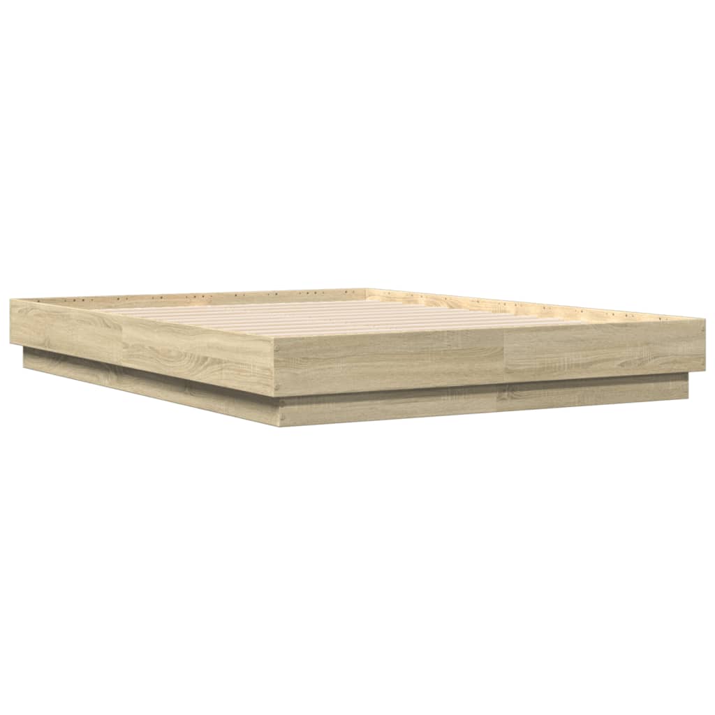 Okvir za krevet boja hrasta 140x190 cm od konstruiranog drva