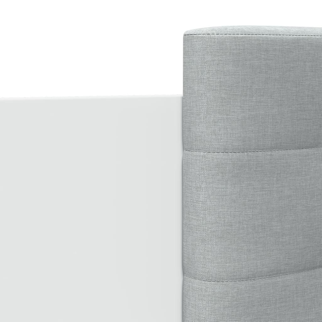 Okvir kreveta s uzglavljem i LED svjetlima bijeli 120 x 200 cm