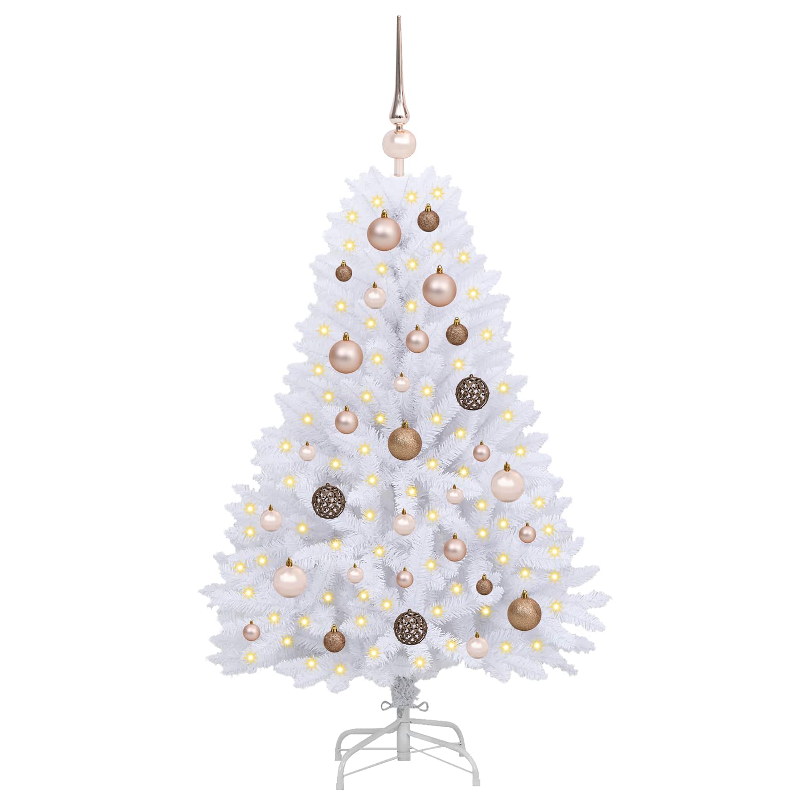 Umjetno božićno drvce Bijelo 68 x 68 x 120 cm PVC i metal