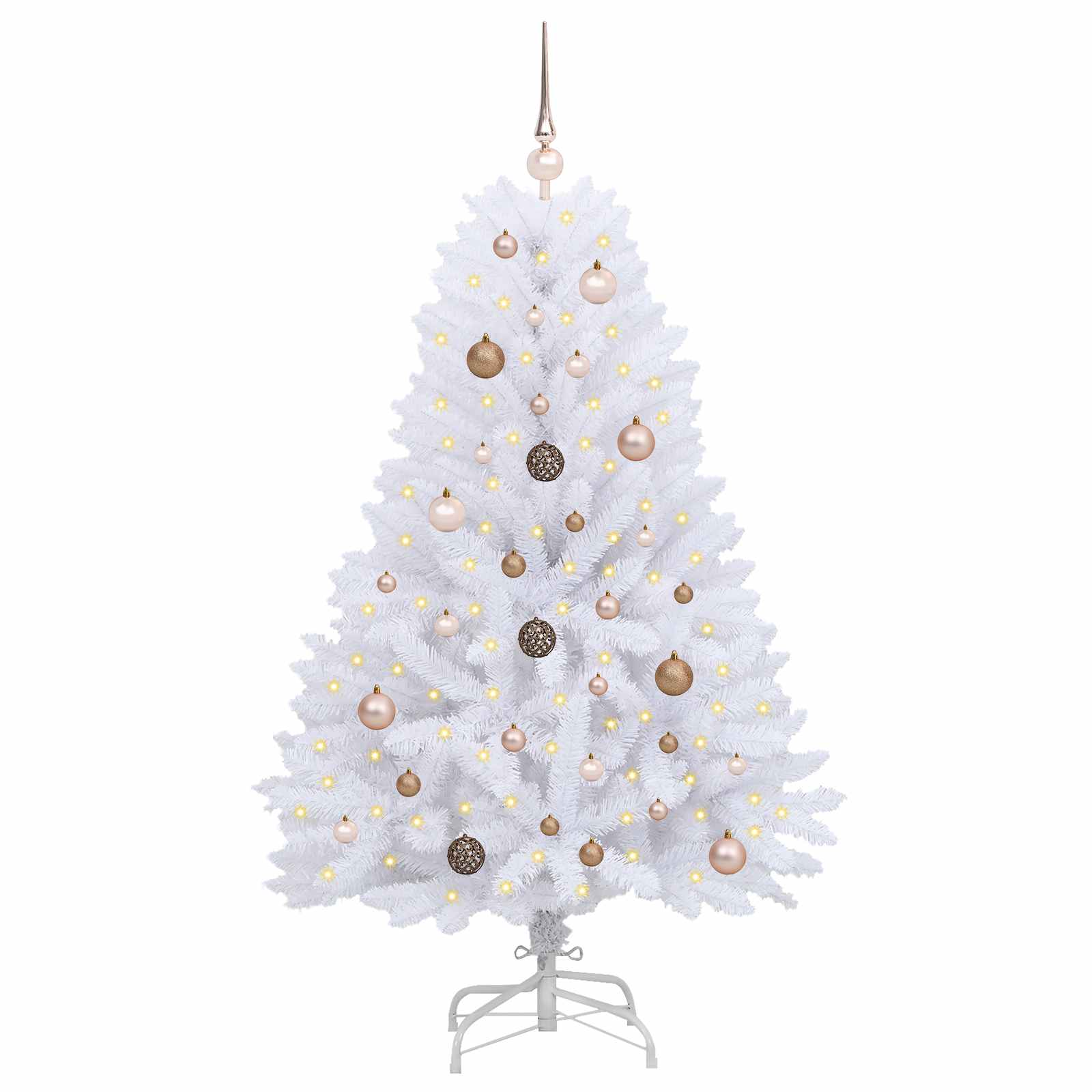 Umjetno božićno drvce Bijelo 80 x 80 x 150 cm PVC i metal