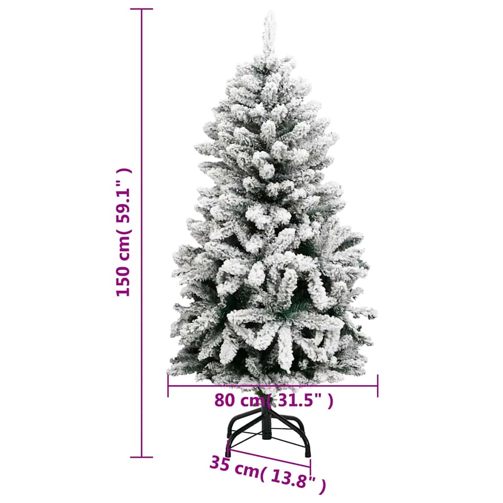 Umjetno božićno drvce 150 LED sa šarkama i kuglicama 150 cm