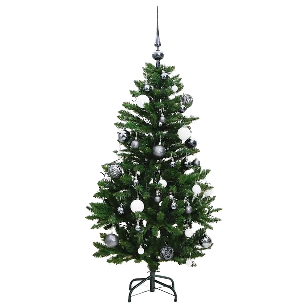 Umjetno božićno drvce 150 LED sa šarkama i kuglicama 150 cm