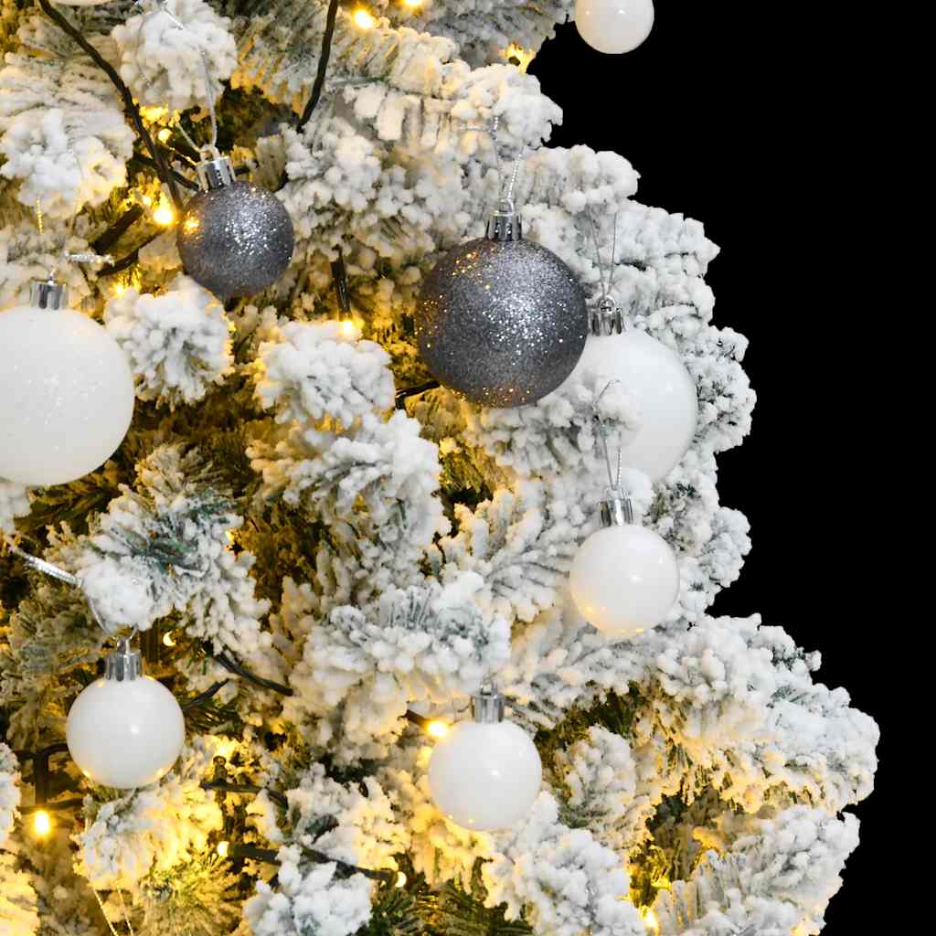 Umjetno božićno drvce 150 LED sa šarkama i kuglicama 120 cm