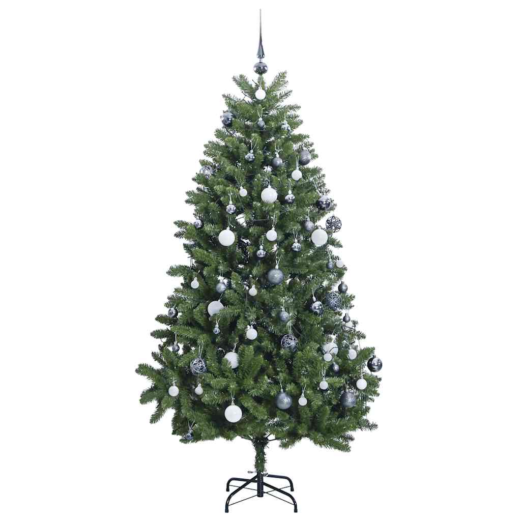 Umjetno božićno drvce 300 LED sa šarkama i kuglicama 270 cm