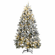 Umjetno božićno drvce 300 LED sa šarkama i kuglicama 240 cm