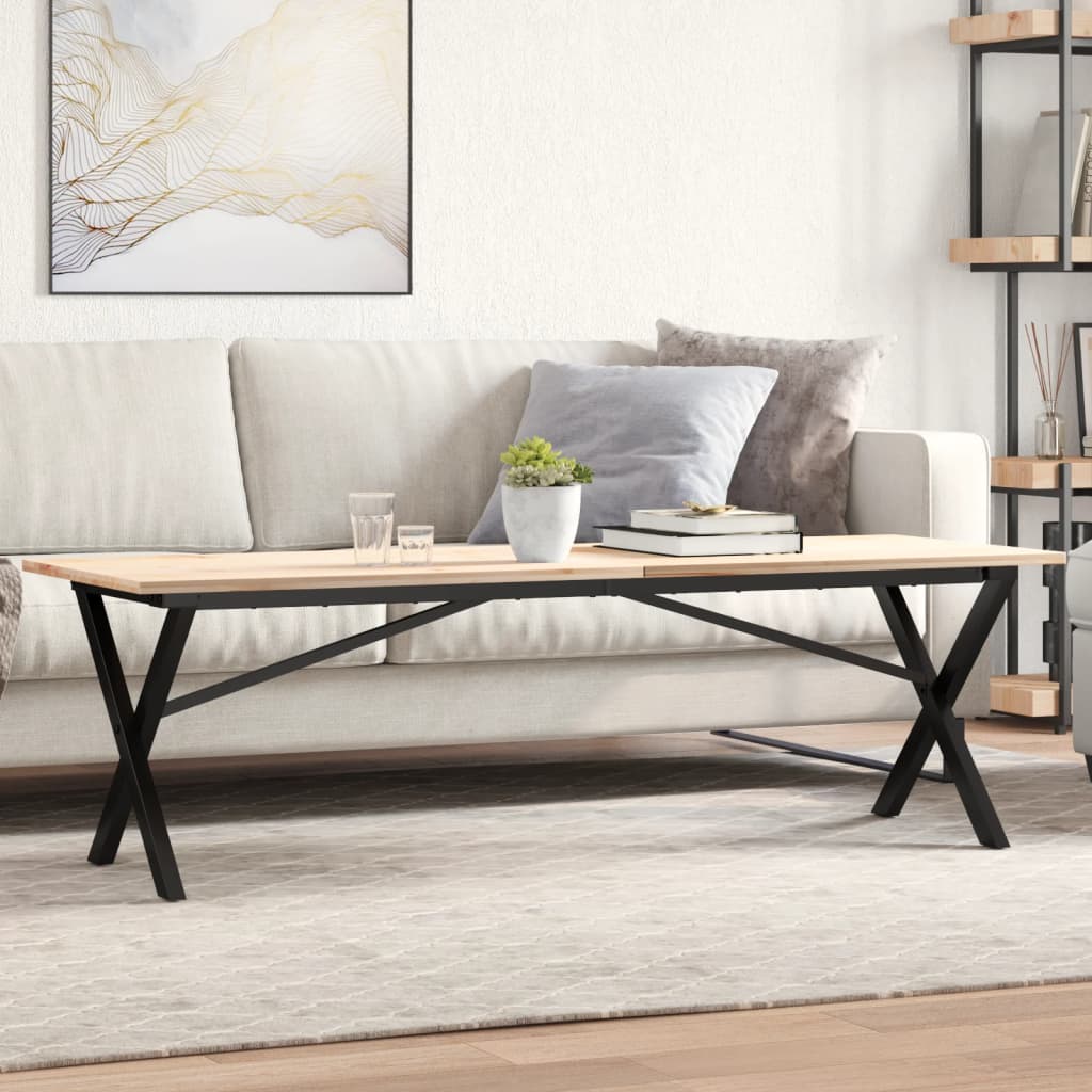 Noge za stolić za kavu s X-oblikom 140x30x43cm čelik