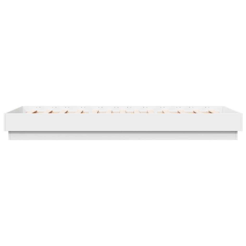 Okvir za krevet s LED svjetlima bijeli 100 x 200 cm
