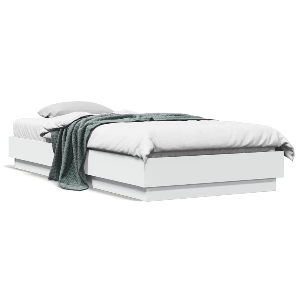 Okvir za krevet bijeli 120 x 200 cm konstruirano drvo