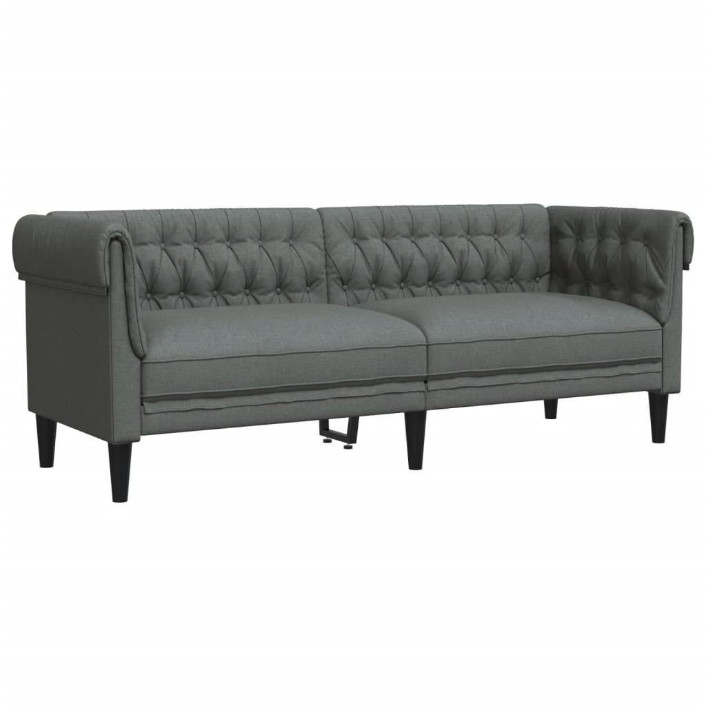3-dijelni set sofa tamnosivi od tkanine