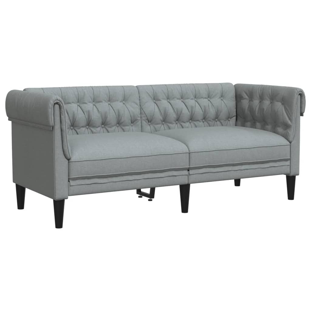 2-dijelni set sofa svjetlosivi od tkanine