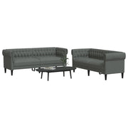 2-dijelni set sofa tamnosivi od tkanine