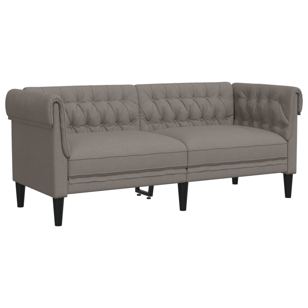 2-dijelni set sofa smeđesivi od tkanine