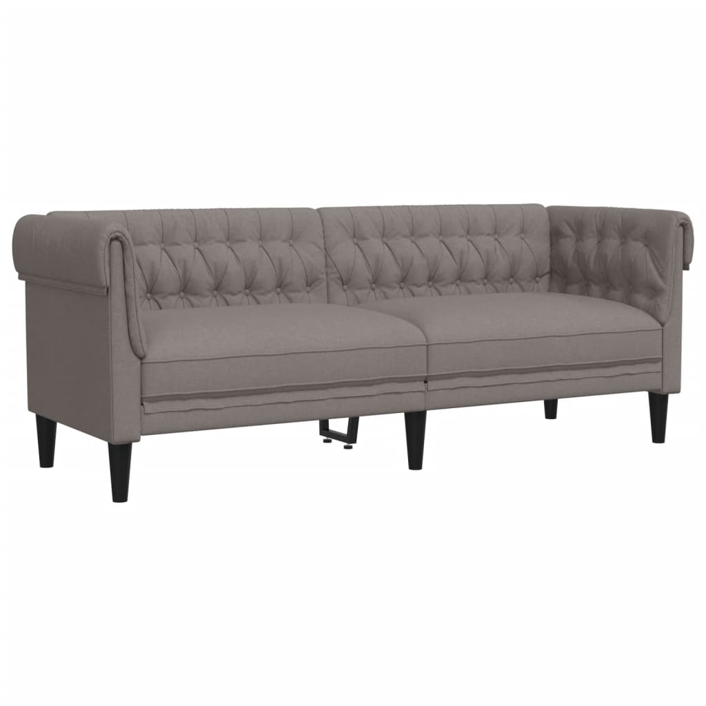 2-dijelni set sofa smeđesivi od tkanine