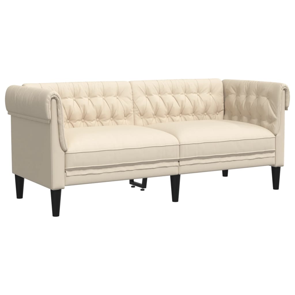 2-dijelni set sofa krem od tkanine