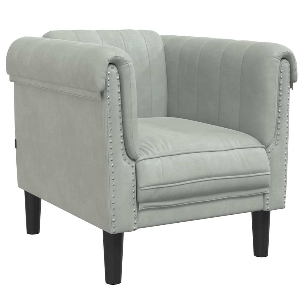 3-dijelni set sofa svjetlosivi baršunasti