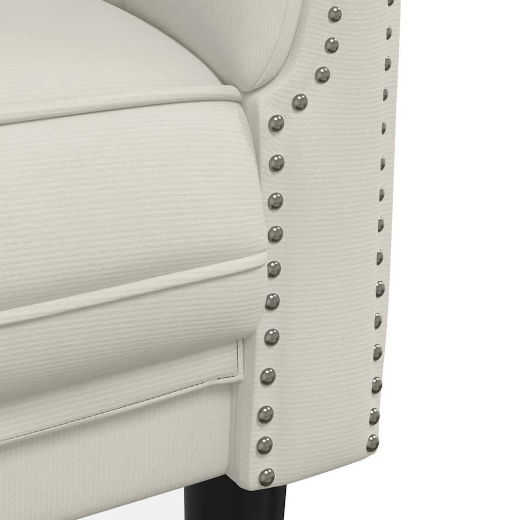 3-dijelni set sofa krem baršunasti