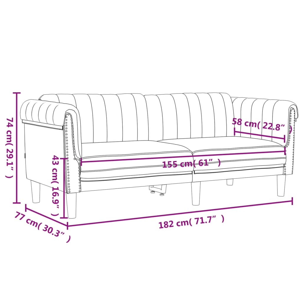 2-dijelni set sofa tamnozeleni baršunasti