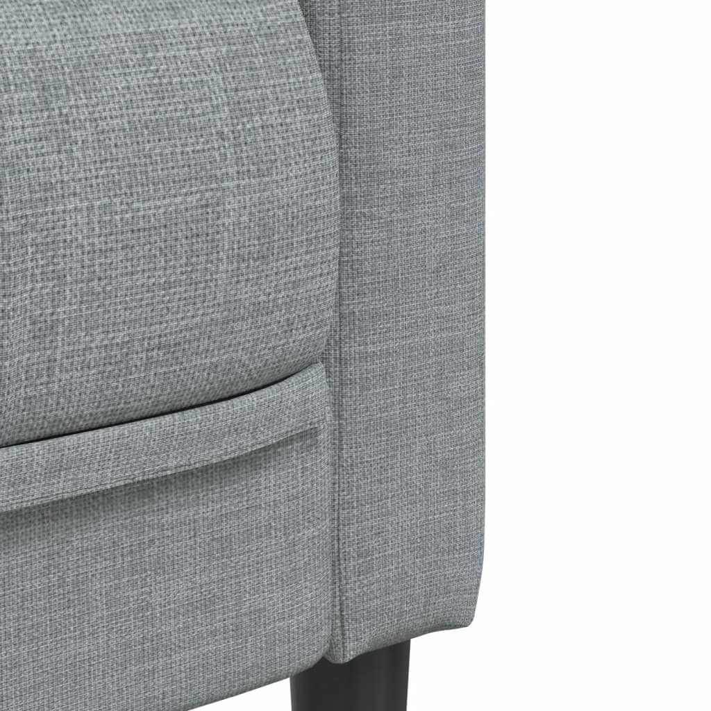 3-dijelni set sofa svjetlosivi od tkanine