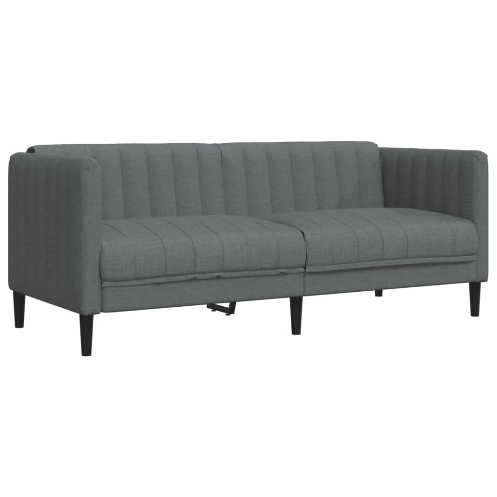 3-dijelni set sofa tamnosivi od tkanine