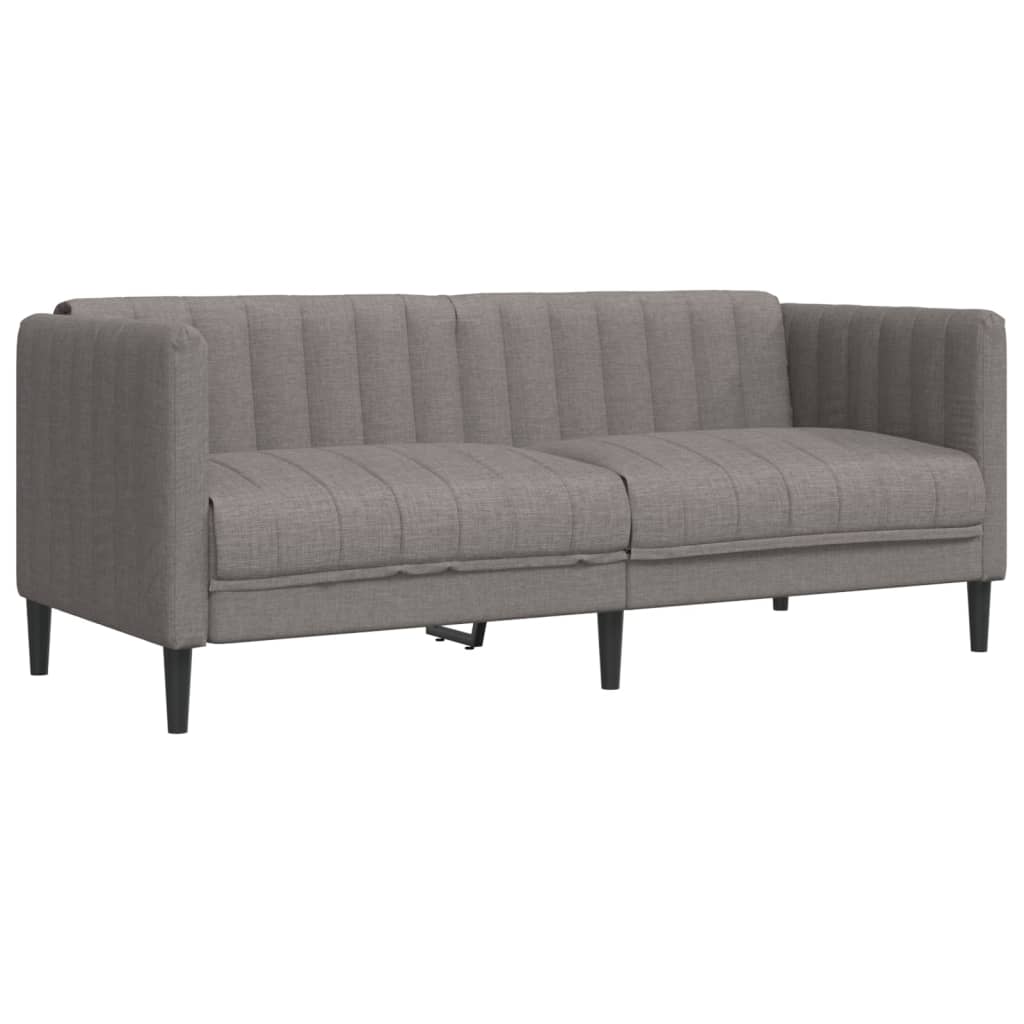 3-dijelni set sofa smeđesivi od tkanine