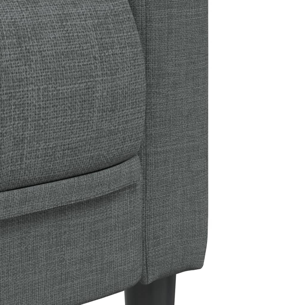 2-dijelni set sofa tamnosivi od tkanine