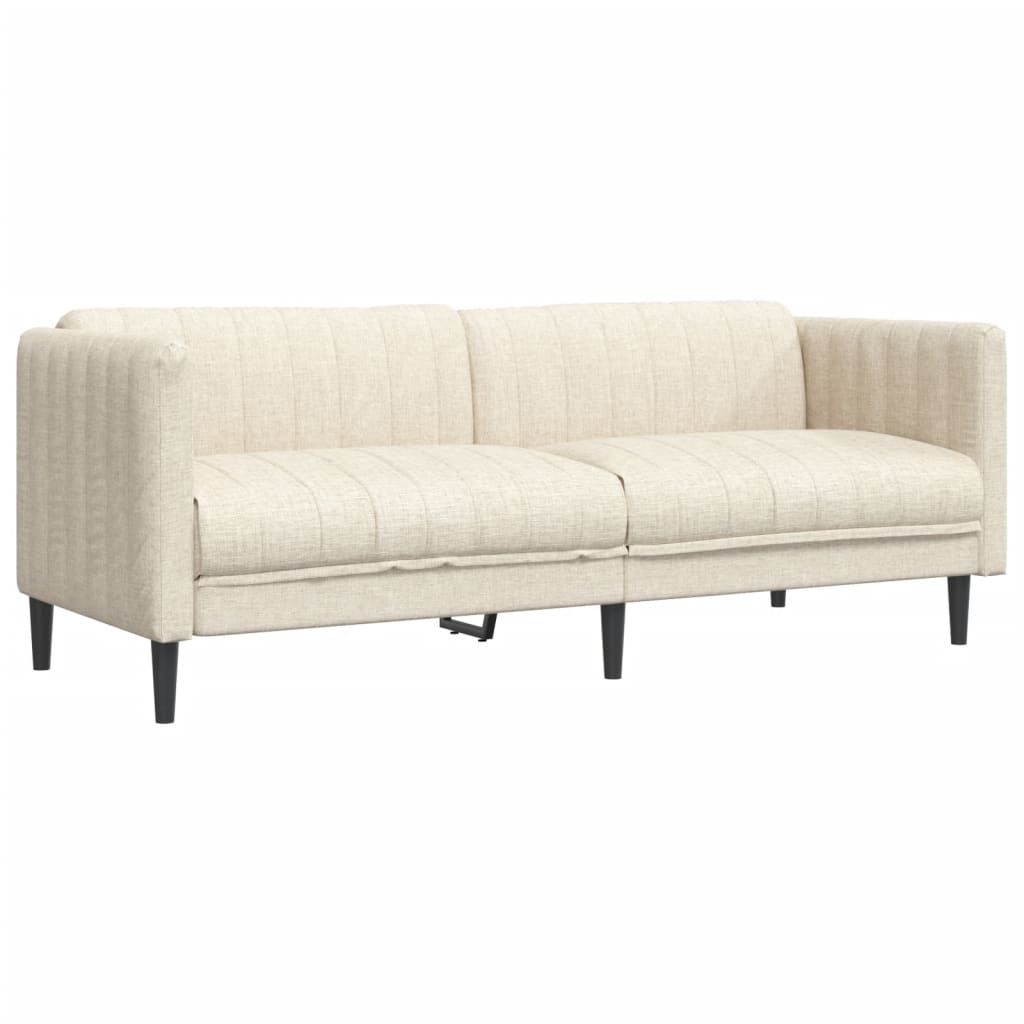 2-dijelni set sofa krem od tkanine