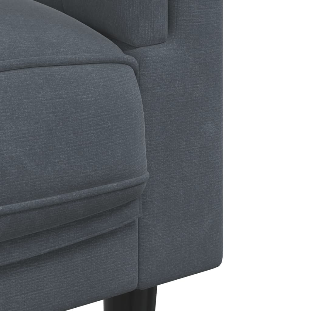 2-dijelni set sofa s jastucima tamnosivi baršunasti