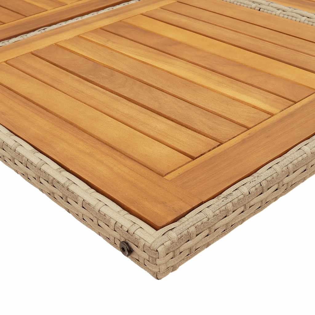 13-dijelni vrtni blagovaonski set od poliratana s jastucima bež