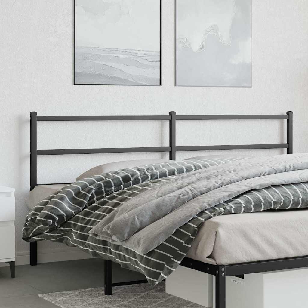 Metalno zamjensko uzglavlje crno 180 cm
