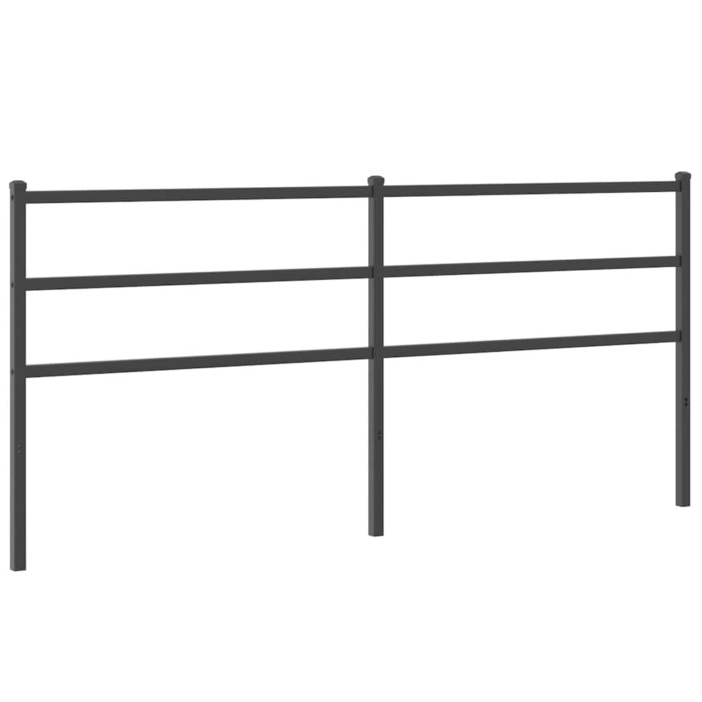 Metalno zamjensko uzglavlje crno 200 cm