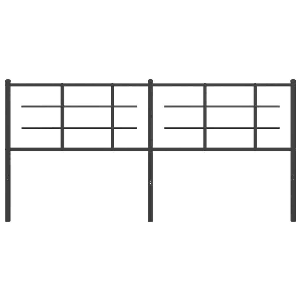 Metalno zamjensko uzglavlje crno 180 cm