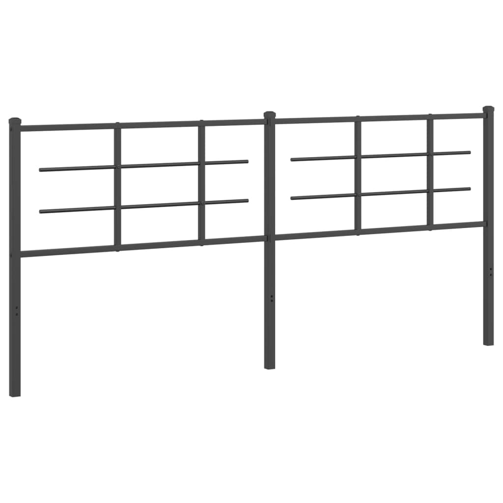 Metalno zamjensko uzglavlje crno 200 cm
