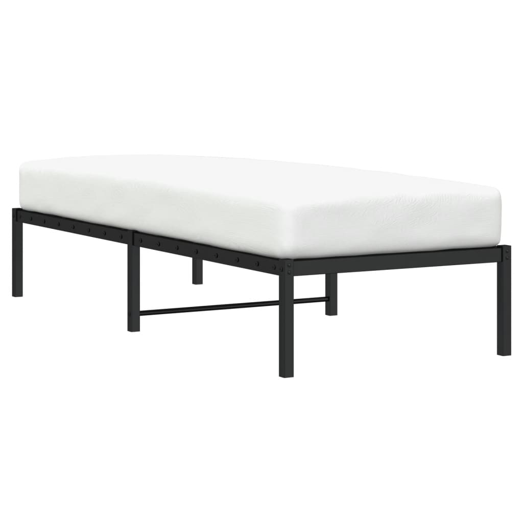 Metalni okvir za krevet crni 80x200 cm