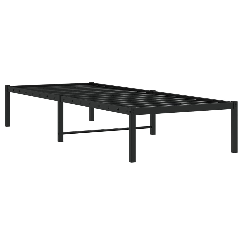 Metalni okvir za krevet crni 80x200 cm
