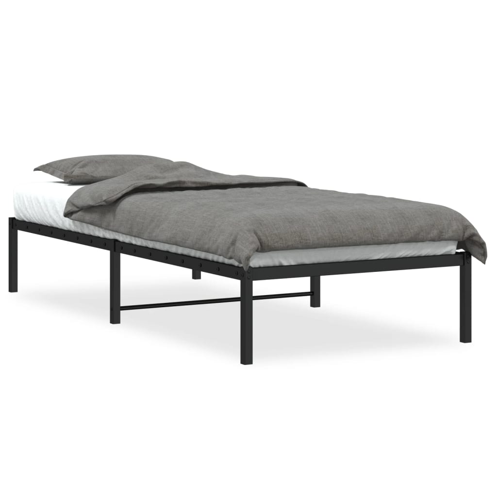 Metalni okvir za krevet crni 90 x 190 cm