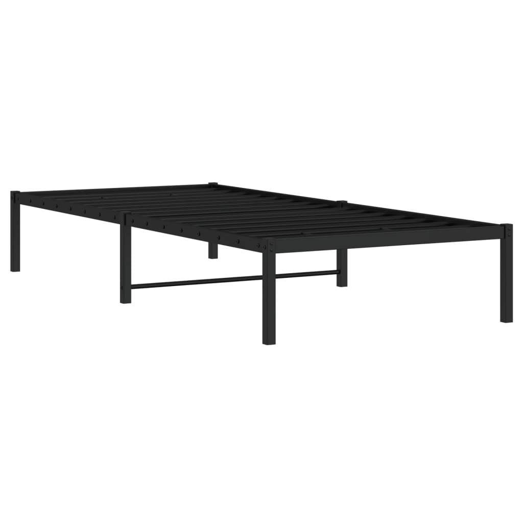 Metalni okvir za krevet crni 90 x 190 cm