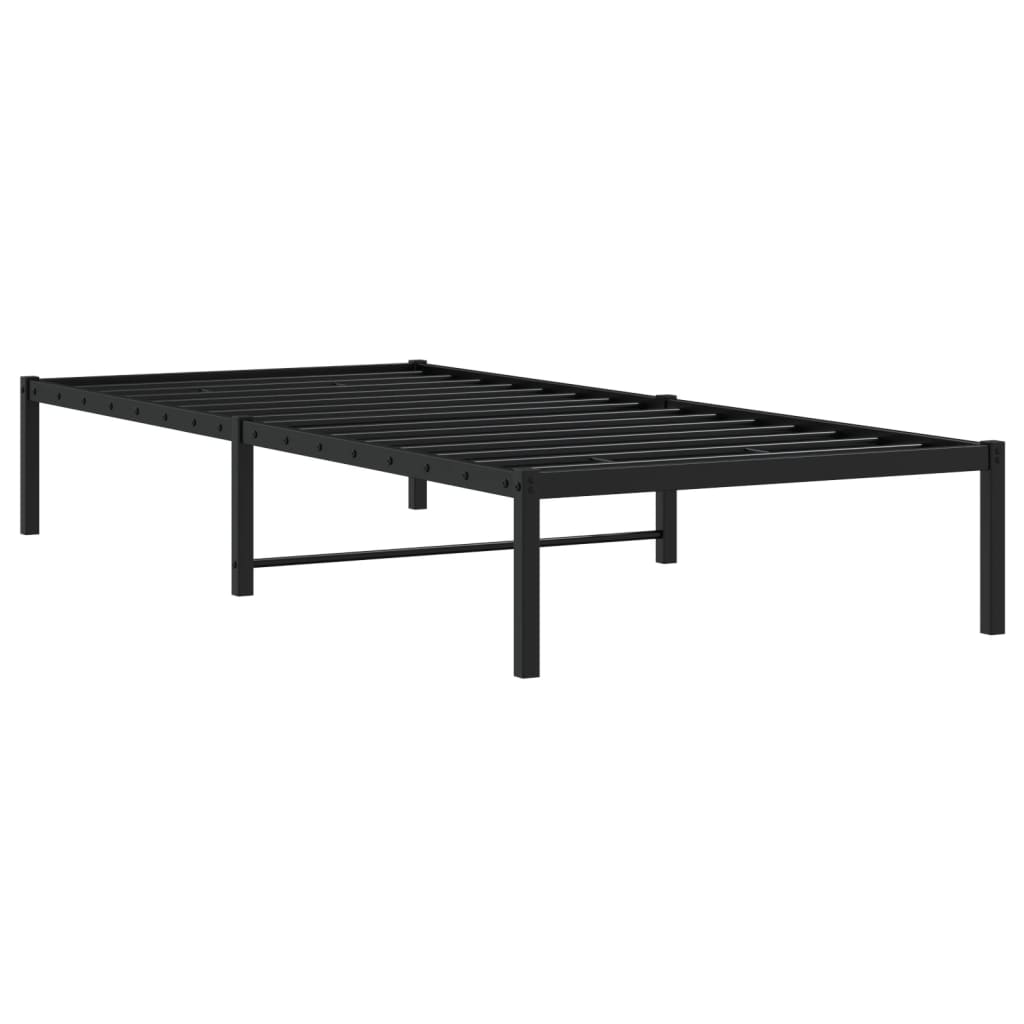Metalni okvir za krevet crni 90 x 190 cm