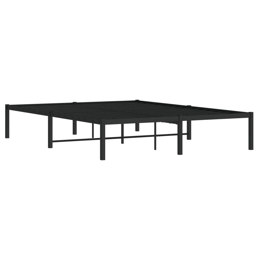 Metalni okvir za krevet crni 135x190 cm