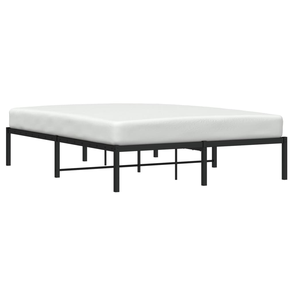 Metalni okvir za krevet crni 140x200 cm