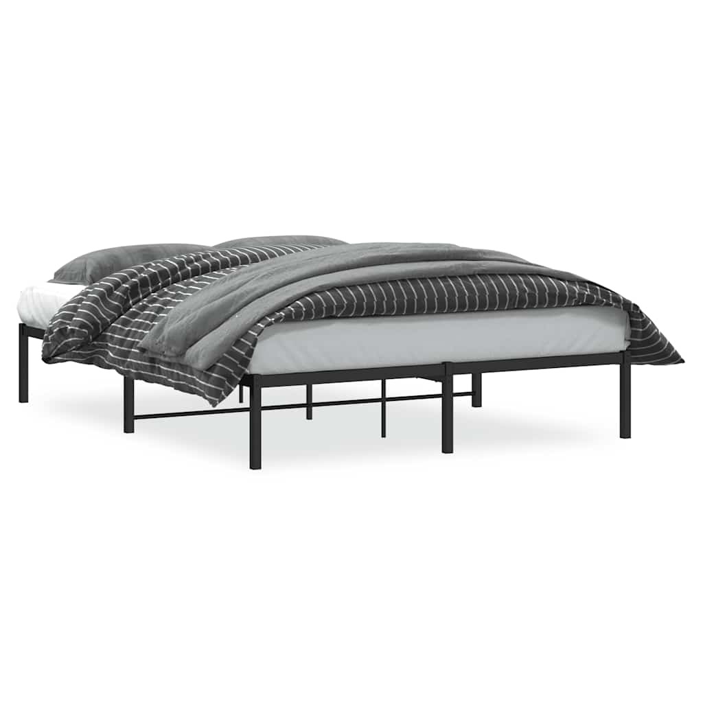 Metalni okvir za krevet crni 160x200 cm