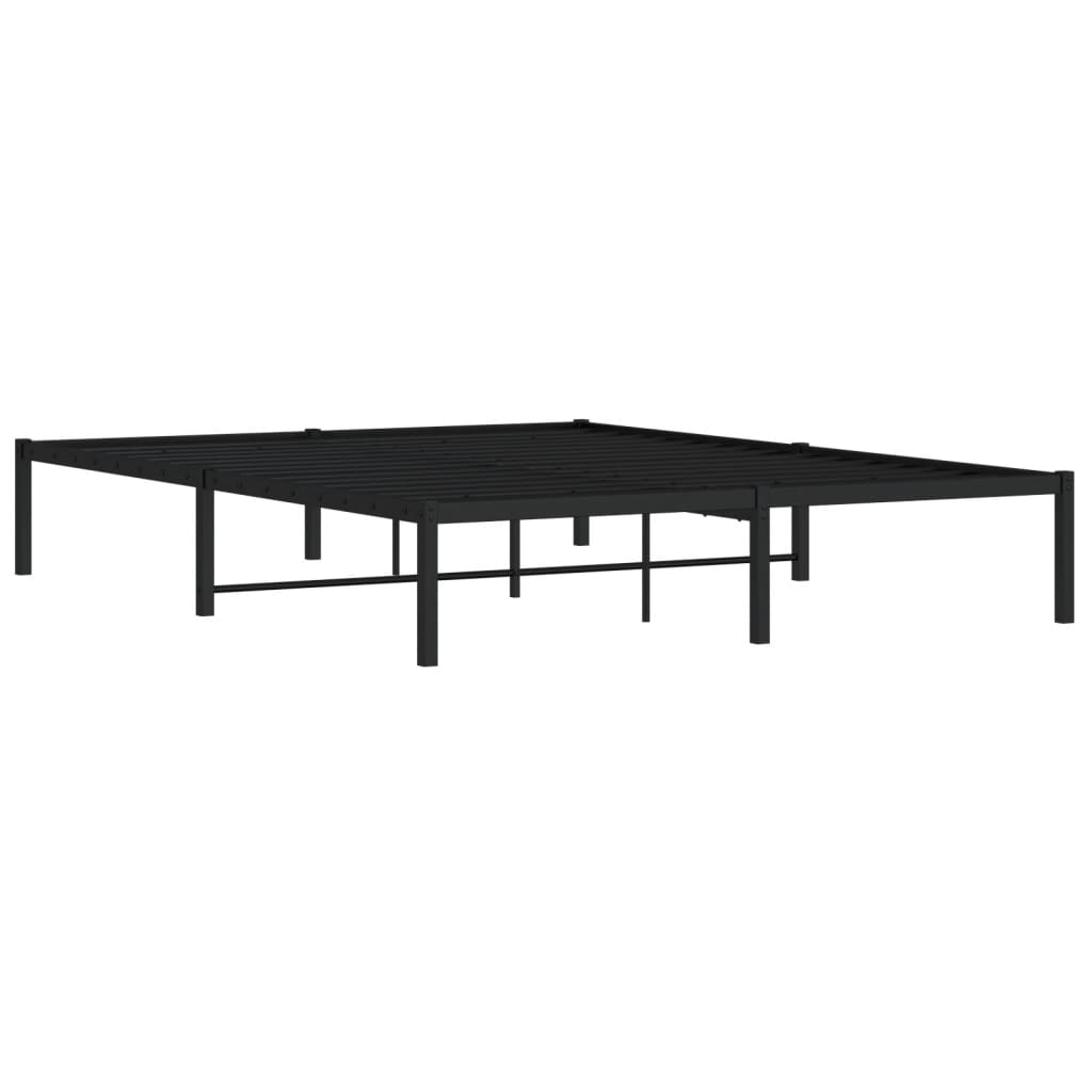 Metalni okvir za krevet crni 160x200 cm